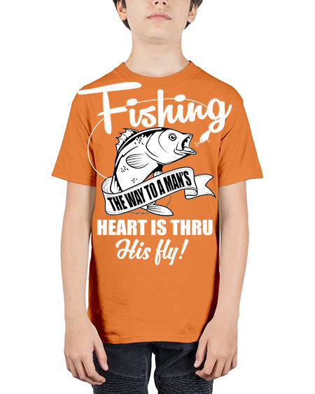 fishing 24# - shark-fish - Youth Tee Unisex