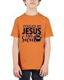 fueled by jesus and sweet tea 990# - tea - Youth Tee Unisex