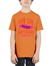 how can you eat anything with eyes 1064# - vegan - Youth Tee Unisex