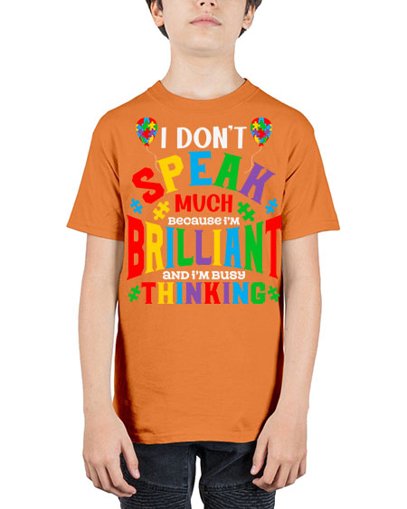 i dont speak much autism 91# - autism - Youth Tee Unisex