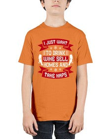 i just want to drink wine sell home and take naps 222# - drinking - Youth Tee Unisex