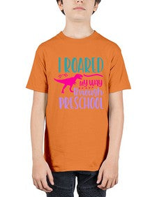 i roared my way through preschool 375# - prek headstart - Youth Tee Unisex