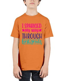 i sparkled my way through first grade 377# - first grade - Youth Tee Unisex