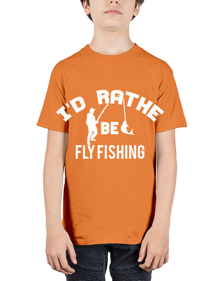 id rather be fly fishing 11# - shark-fish - Youth Tee Unisex
