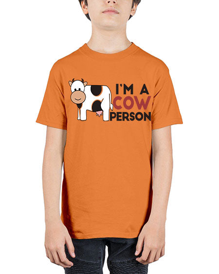 im a cow person - cow - Youth Tee Unisex