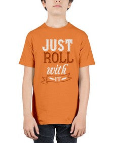 just roll with it 295# - cooking - Youth Tee Unisex
