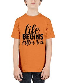 life begins after tea 1297# - tea - Youth Tee Unisex