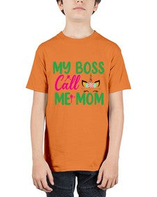 my boss call me mom 311# - unicorn - Youth Tee Unisex