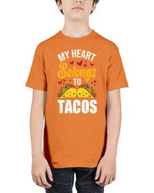 my heart belongs to tacos 1423# - tacos - Youth Tee Unisex