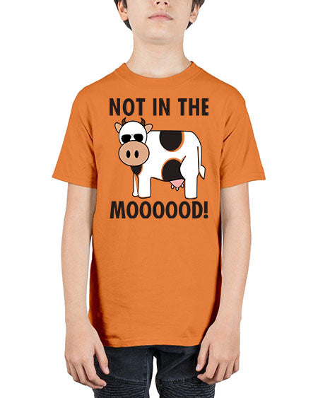 not in the mooood  - cow - Youth Tee Unisex