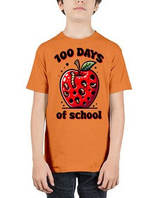 one hundred Days of School Apple 572# - one hundred days - Youth Tee Unisex