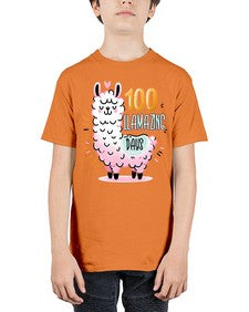 one hundredth Day of School Llama 599# - one hundred days - Youth Tee Unisex