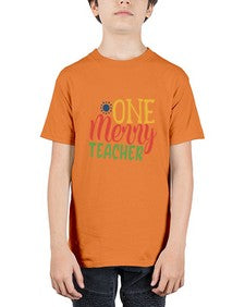 one merry teacher Style 328# - teacher - Youth Tee Unisex