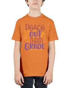 peace out third grade 645# - third grade - Youth Tee Unisex