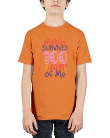 preschool grade survived days of me 683# - prek headstart - Youth Tee Unisex