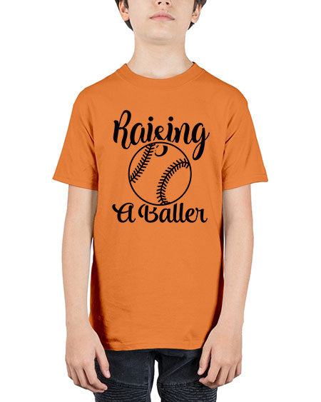 raising a baller 2277# - softball - Youth Tee Unisex