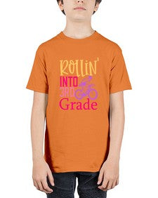 rollin into third grade 782# - third grade - Youth Tee Unisex