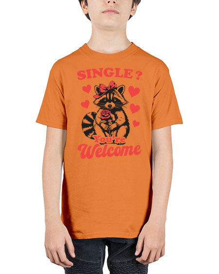 single youre welcome 55# - raccoon - Youth Tee Unisex