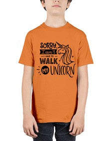 sorry i cant i have to walk black 406# - unicorn - Youth Tee Unisex