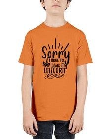 sorry i have to walk my unicorn 411# - unicorn - Youth Tee Unisex