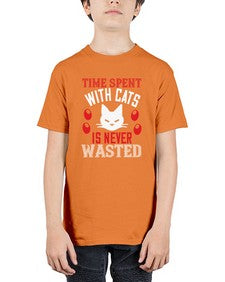 time spend with cat is never wasted Style 120# - cats - Youth Tee Unisex