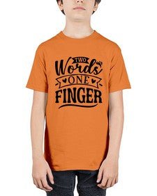 two words one finger 1193# - sassy - Youth Tee Unisex