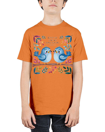with his love, he will calm all your fears 83# - birds - Youth Tee Unisex