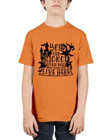 yes the wicked witch does live here 2# - witch - Youth Tee Unisex