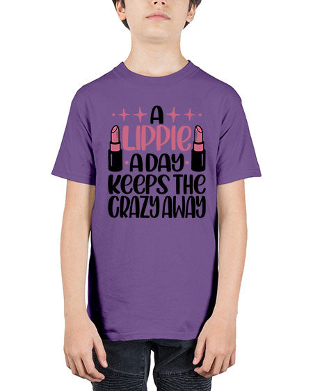 A Lippie A Day Keeps The Crazy Away Style 150# - beauty - fashion - Youth Tee Unisex