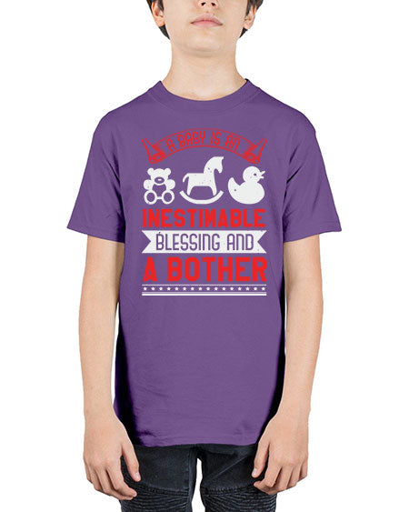 A baby is blessing and a bother Style 4# - baby shower - Youth Tee Unisex