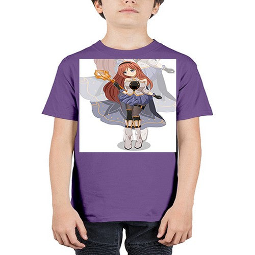 A beautiful girl with magic wand game 23# - anime - Youth Tee Unisex