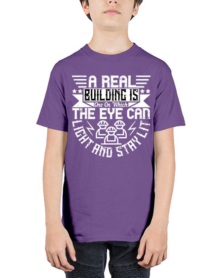 A real building is one on which the eye can light and stay lit Style 22# - architect - Youth Tee Unisex