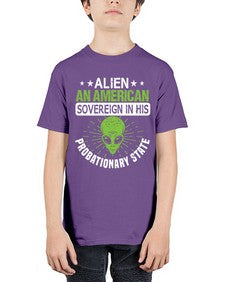 Alien an american sovergeign in his probationary state 14# - ufo - Youth Tee Unisex