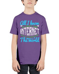 All I know is that the Internet will transform the world 68# - internet - Youth Tee Unisex