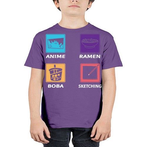 Anime Ramen Boba Sketching Anime 218# - anime - Youth Tee Unisex