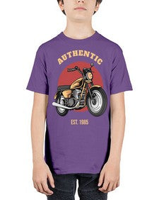 Authentic 8# - motorcycle - Youth Tee Unisex