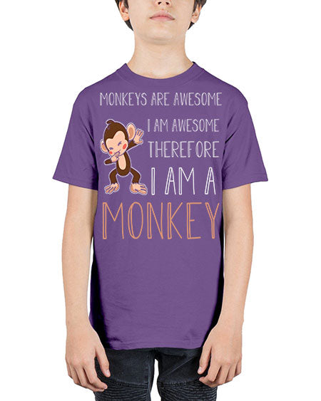 Awesome Monkey Cute Dabbing 2# - monkey - Youth Tee Unisex