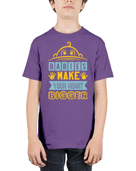 Babies make your heart bigger Style 21# - baby shower - Youth Tee Unisex