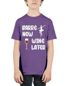 Barre now wine later pilates ballet 80# - ballet - Youth Tee Unisex