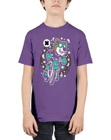 Bear motocross rider 15# - cartoon animals - Youth Tee Unisex