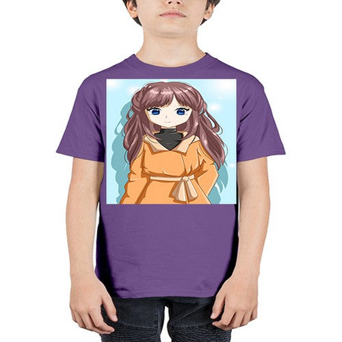 Beautiful and cool girl with yellow suit 73# - anime - Youth Tee Unisex