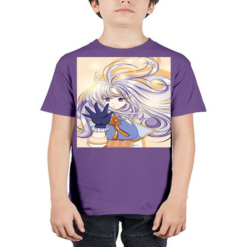 Beautiful and cute fairy with long purple hair 68# - anime - Youth Tee Unisex