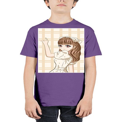 Beautiful and happy girl with hair bangs 92# - anime - Youth Tee Unisex