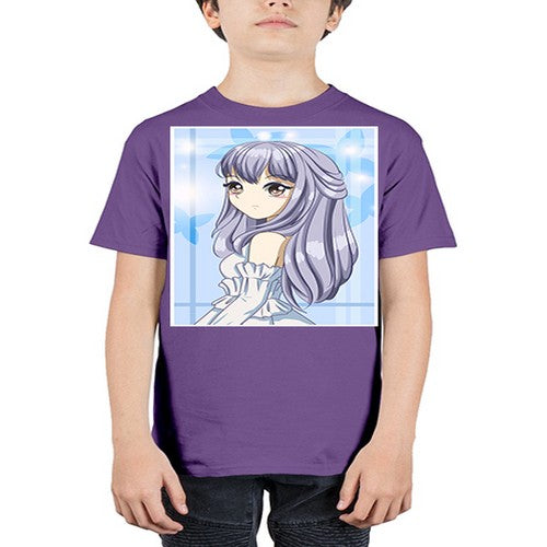 Beautiful and pretty princess silver hair 77# - anime - Youth Tee Unisex