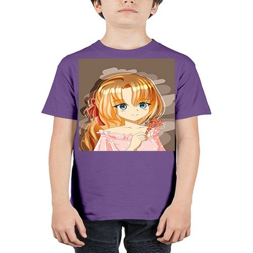 Beautiful princess with flowers 97# - anime - Youth Tee Unisex