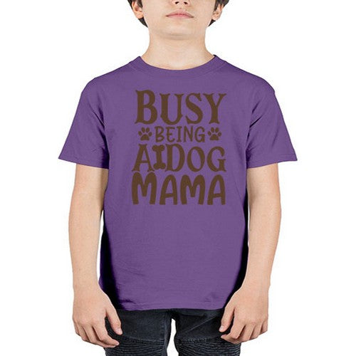 Busy Being A Dog Mama Style 124# - dogs - Youth Tee Unisex