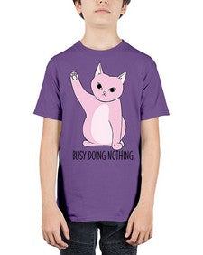 Busy Doing Nothing - cats - Youth Tee Unisex