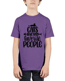 Cats Are My Favorite People Style 90# - cats - Youth Tee Unisex