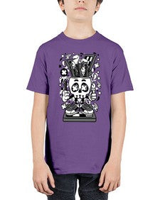 Chess Skull Head 328# - skull and bones - Youth Tee Unisex