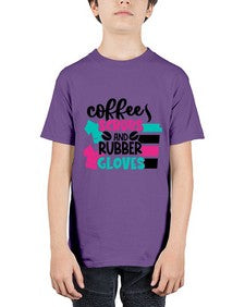 Coffee Scrubs And Rubber Gloves Style Style 664# - nurse - Youth Tee Unisex